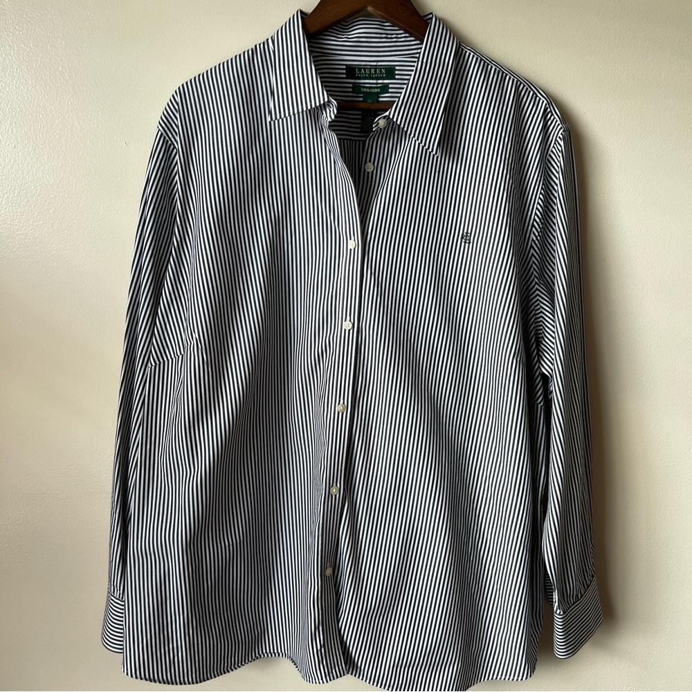 Lauren Ralph Lauren Women’s 3X Classic Button Down Non-Iron Shirt